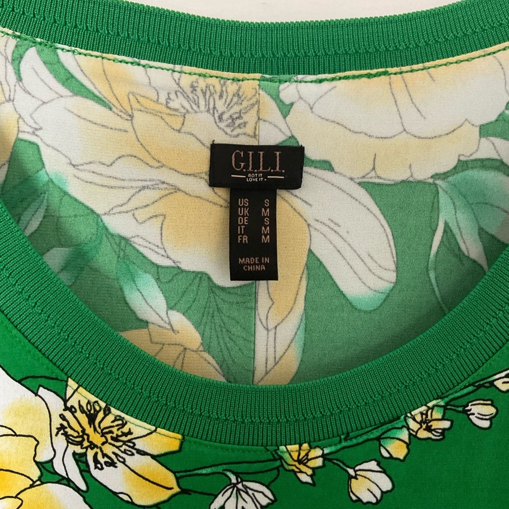 G.I.L.I Floral‎ Jersey Knit Maxi Dress Size Small - Picture 2 of 6